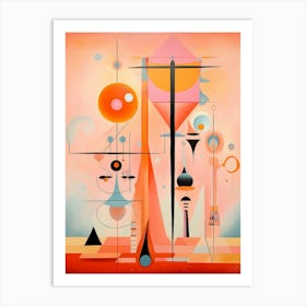 Energy And Vibrations Abstract Geometric 4 Art Print