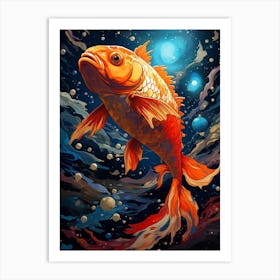 Goldfish In Space Art Print