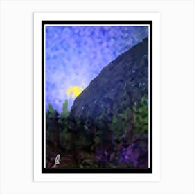 Moon above Art Print