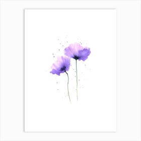 Watercolor Poppies 2 Art Print