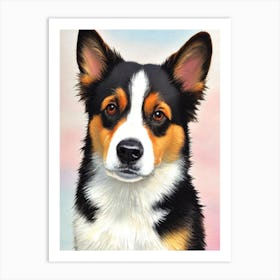 Cardigan Welsh Corgi 3 Watercolour Dog Art Print