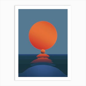 Sunset Over The Ocean 42 Art Print