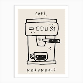 Kitchen Poster: Cafe Mon Amour Art Print