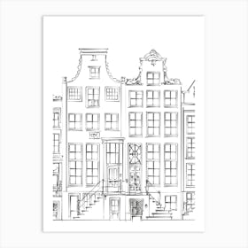 Amsterdam Buildings Illustration Print Art Art Print