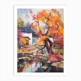 Autumn Gardens Painting Lan Su Chinese Garden Usa 3 Art Print