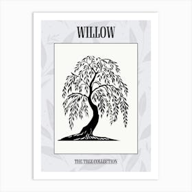Willow Tree Simple Geometric Nature Stencil 1 Poster Art Print