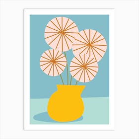 Flowers Retro 1 Art Print