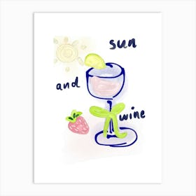 Sun And Wine light Art Print