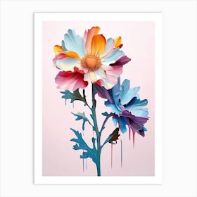 Oil Flower (1) Art Print