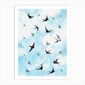 Swallows Art Print