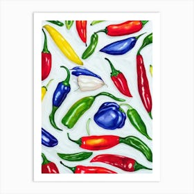 Thai Chili Pepper Marker vegetable Art Print