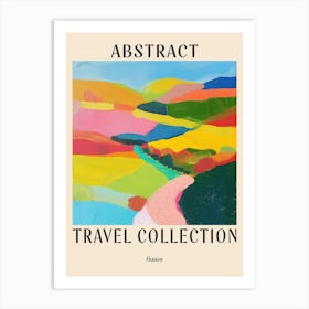 Abstract Travel Collection Poster France 3 Art Print