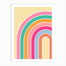 Rainbow Pastel Yellow Art Print