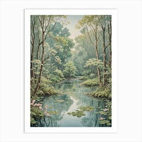 Serene Lily Pond Art Print