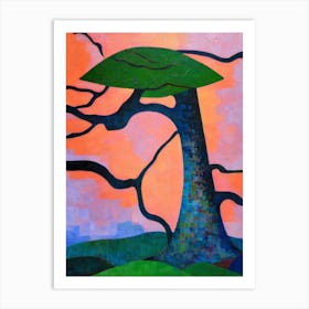 Baldcypress Tree Cubist 2 Art Print