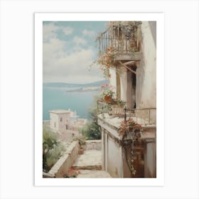 Balcony Overlooking The Sea Art Print