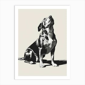 Dog Looking Up Art Print