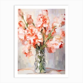 Gladiolus Flower Still Life Painting 2 Dreamy Art Print