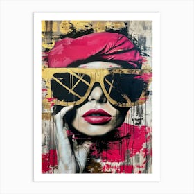 Lady In Sunglasses Art Print