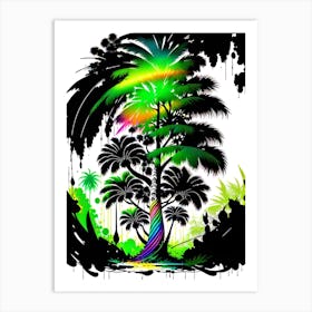 Rainbow Tree Vector Art Print