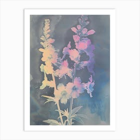 Iridescent Flower Larkspur 2 Art Print
