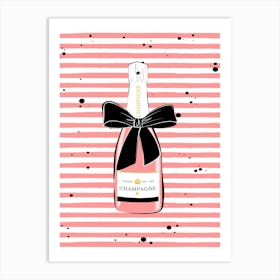 Pink Champagne Art Print