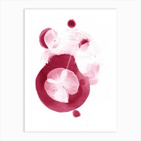 Abstract Dark Pink Poppy Art Print