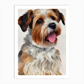 Dandie Dinmont Terrier Watercolour Dog Art Print