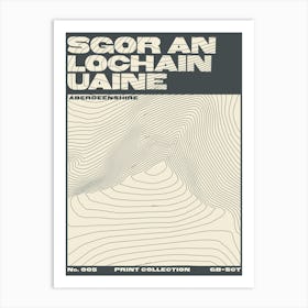 Sgor An Lochain Uaine - Scottish Munro Mountain Art Print