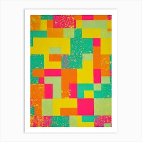 Abstract Orange And Pink Art Print