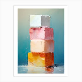 Stack Of Soap, Stones Art Art Print