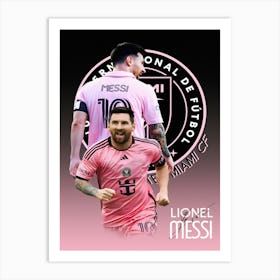 Lionel Messi Inter Miami 4 Art Print