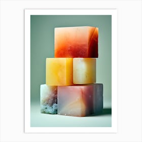 Stacked Soaps, Stones Art 1 Art Print