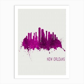 New Orleans Louisiana City Purple Art Print