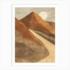 Desert Road 3 Art Print