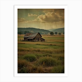 Barn In The Field Art Print