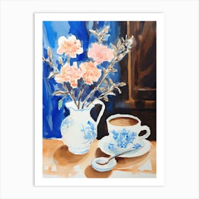 Coffee And Flowers 1 Art Print