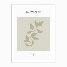 Boho Leaves 2 Malvaceae Art Print