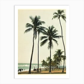 Galle Face Green Beach Colombo Sri Lanka Vintage Art Print