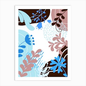 Abstract Floral Pattern 23 Art Print