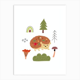 Cute Hedgehog Art Print