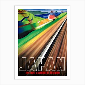 Speed Railway In Japan Art Print