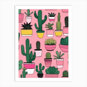 Cactus Plants Art Print