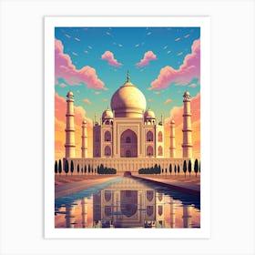 Taj Mahal Pixel Art 3 Art Print