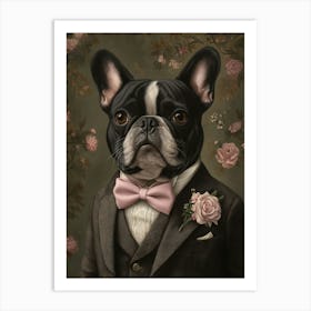 French Bulldog Dapper Gentleman Art Print