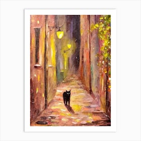 Cat In Alley Poster