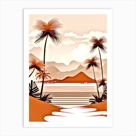 Tropical Landscape With Palm Trees 9 Art Print