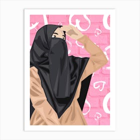 Muslim Woman In Hijab Art Print