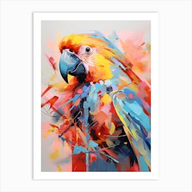 Bright Parrot Illustration 3 Art Print