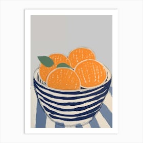 Oranges In A Bowl Art Print